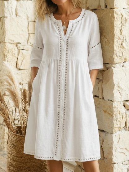 Harlow | Vestido midi de lino de alta calidad