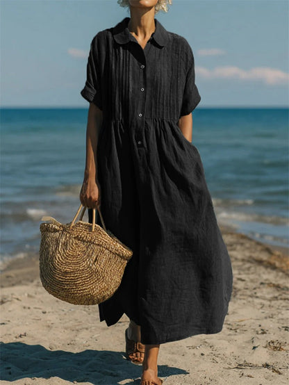 Florinelle | Vestido largo tipo camisa con botones