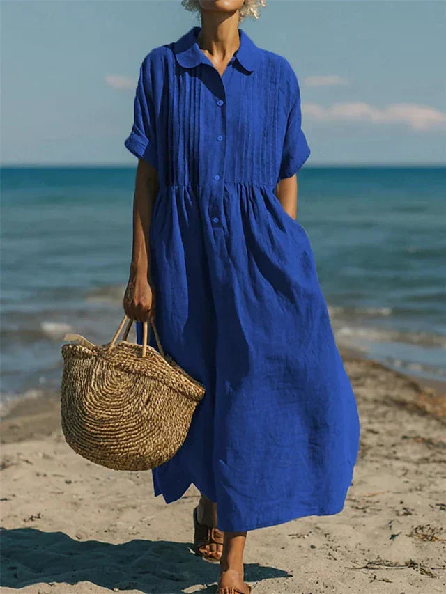 Florinelle | Vestido largo tipo camisa con botones
