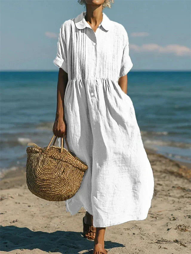 Florinelle | Vestido largo tipo camisa con botones