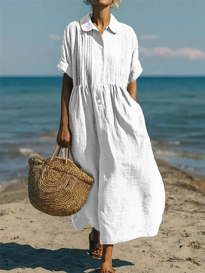 Florinelle | Vestido largo tipo camisa con botones