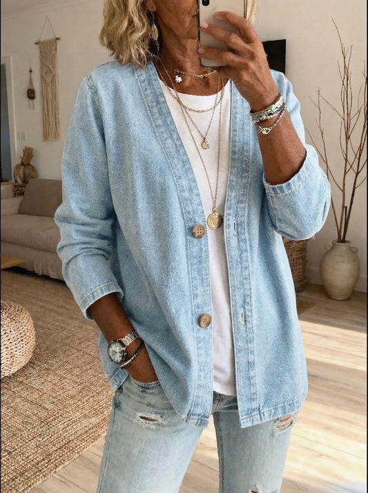 Dariah - Denim Button Coat